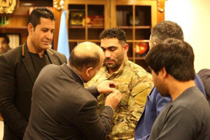 قهرمان پرورش اندام جهان، سفیر پولیس افغانستان شد 