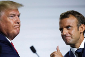 لحن شوخی ترامپ با واکنش رییس جمهور فرانسه مواجه شد