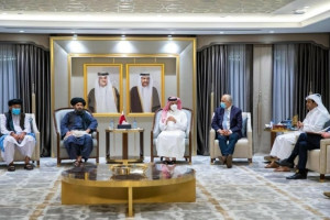 دیدار خلیل‌‌زاد با ملا برادر و معاون نخست وزیر قطر