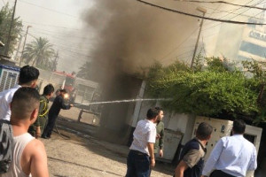 سفارت افغانستان در عراق آتش گرفت