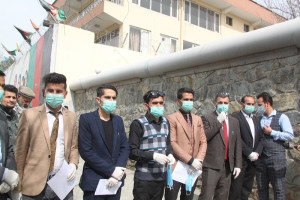 راه‌اندازی کارزار مبارزه با ویروس کرونا در کابل 