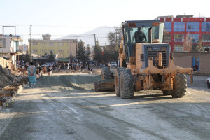 کابل؛ کار ساخت جاده نقاش - کمپنی 90 درصد تکمیل شده است