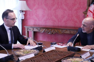 گفتگوهای عبدالله و غنی با وزیر خارجۀ آلمان در کابل