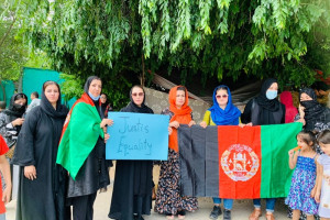 اعتراض زنان افغان در پاکستان