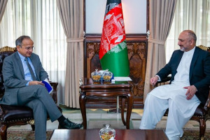 دیدار وزیر خارجه با سفیر هند در کابل