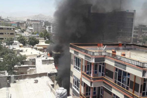 انفجار بالُن گاز و آتش‌سوزی در غرب کابل