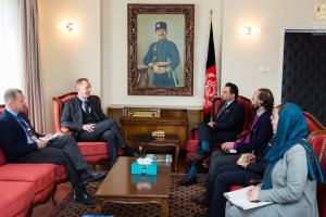 دیدار معین سیاسی وزارت خارجه با سفیر دنمارک در کابل