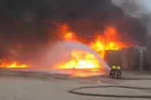 وقوع آتش‌سوزی در بازار تیل فروشی شهر قندهار