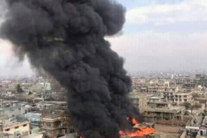وقوع آتش سوزی در غرب کابل