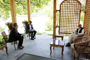 دیدار رئیس جمهور غنی با سفیر اتحادیۀ اروپا در کابل