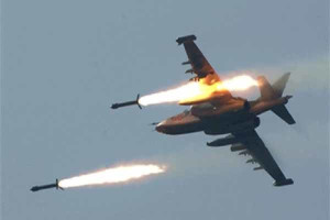 حمله هوایی نیروهای امریکایی بر جنگجویان طالب در هلمند