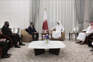 وزیران خارجه و دفاع امریکا با امیر قطر دیدار کردند