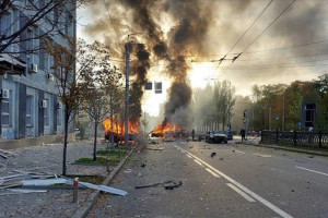 حملات گسترده روسیه بر شهرهای بزرگ اوکراین 