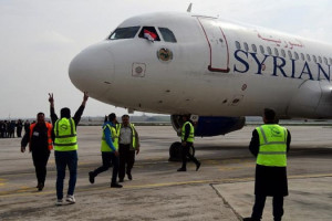  پروازها در میدان هوایی دمشق به حالت تعلیق در آمد
