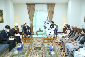 دیدار امیرخان متقی با سفیر چین در کابل