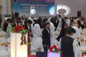مراسم عروسی دسته‌جمعی ۶۰ زوج جوان در کابل برگزار شد