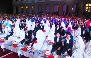 مراسم عروسی 104 زوج در کابل برگزار شد