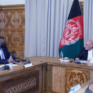 گفتگوی-غنی-با-وزیر-خارجه-امریکا-در-کابل