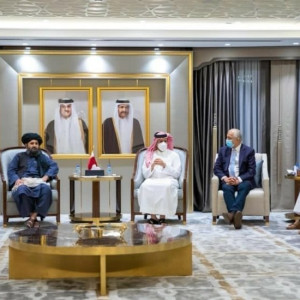 دیدار-خلیل‌‌زاد-با-ملا-برادر-و-معاون-نخست-وزیر-قطر
