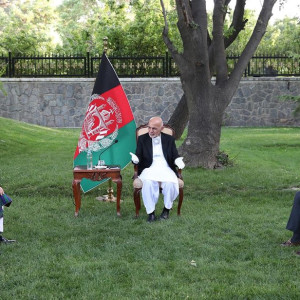 دیدار-مشترک-رهبران-افغان-با-زلمی-خلیل‌زاد-در-کابل
