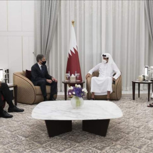 وزیران-خارجه-و-دفاع-امریکا-با-امیر-قطر-دیدار-کردند
