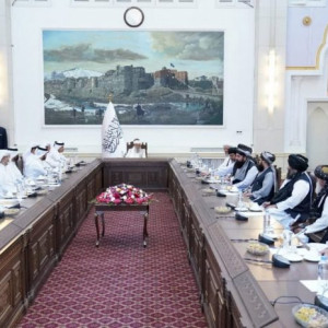 دیدار-وزیر-خارجه-قطر-با-مقامات-طالبان-در-ارگ 