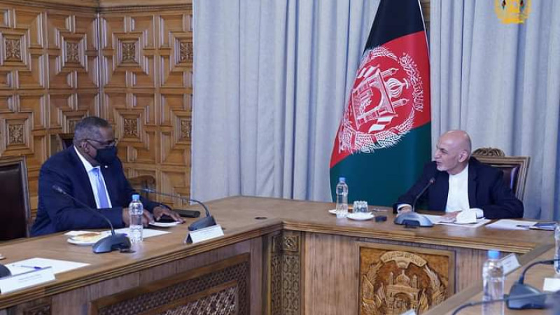 گفتگوی-غنی-با-وزیر-خارجه-امریکا-در-کابل