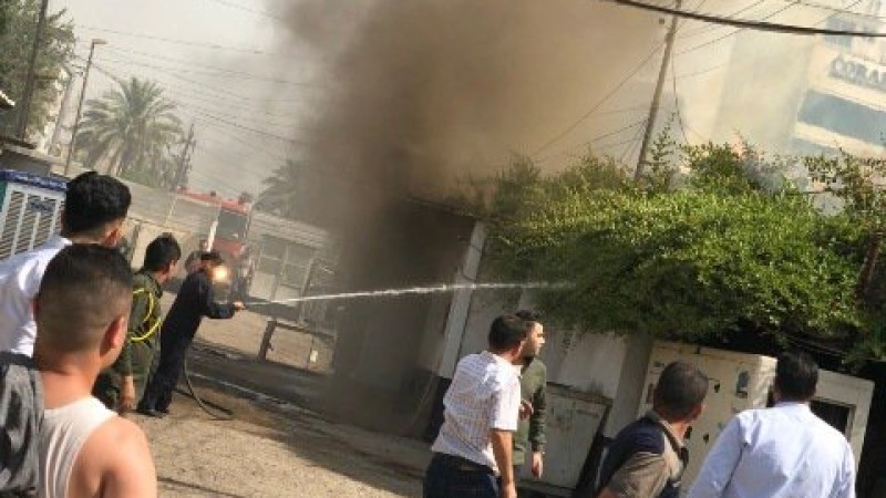 سفارت-افغانستان-در-عراق-آتش-گرفت