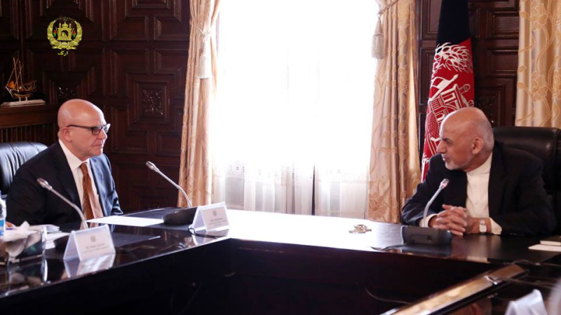 رئیس-جمهورغنی-با-مشاور-امنیت-ملی-آمریکا-دیدار-کرد