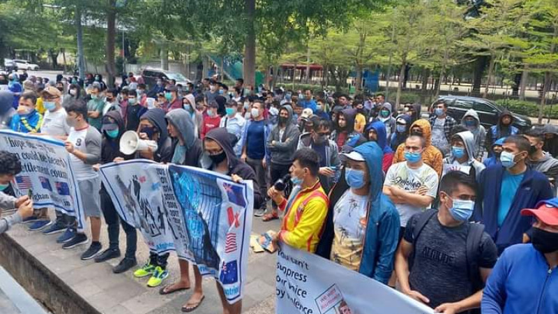 تظاهرات-مهاجرین-افغان-در-کمپ‌های-اندونزی