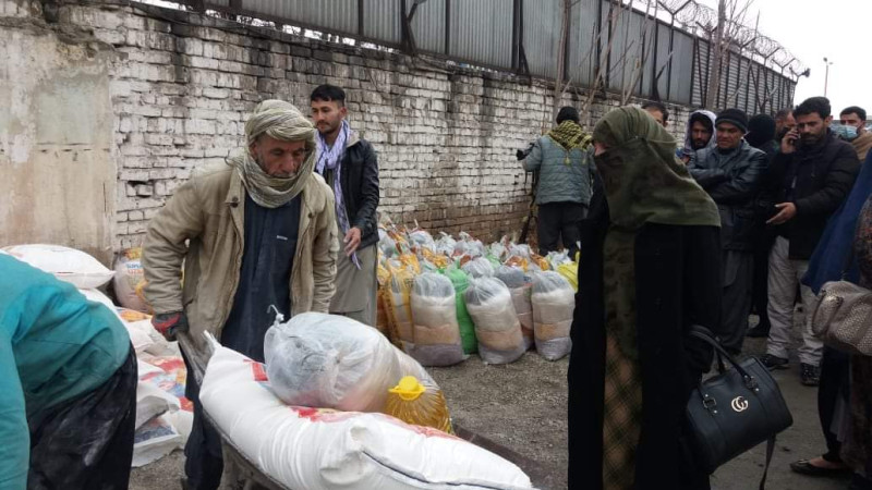 توزیع-مواد-خوراکی-به-۱۰۰-خانواده-بی‌بضاعت-در-کابل
