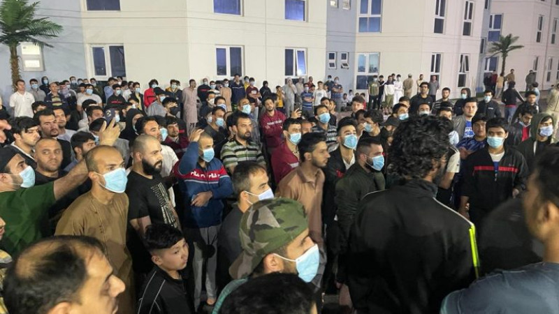 مهاجران-افغان-نسبت-به-بی‌توجهی-امریکا-تظاهرات-کردند