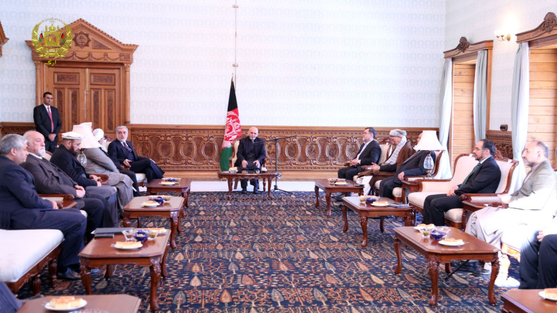 رئیس-جمهورغنی-با-رهبران-سیاسی-در-مورد-وضعیت-سیاسی-افغانستان-بحث-کرد