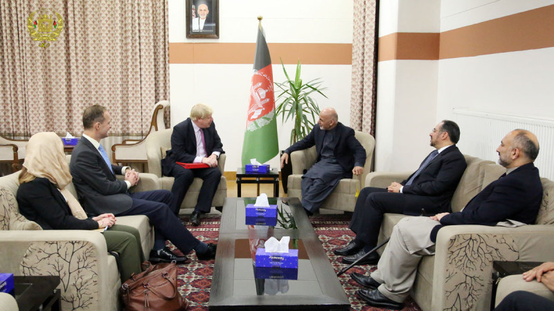 رئیس-جمهورغنی-با-وزیر-خارجه-بریتانیا-دیدار-کرد