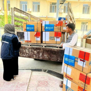 ۸۳-تُن-کمک-طبی-دبلیواچاو-به-۳۱-مرکز-صحی-افغانستان-رسید